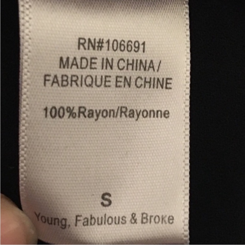Young Fabulous & Broke Off-Shoulder Black Romper size small NWOT - Picture 8 of 8